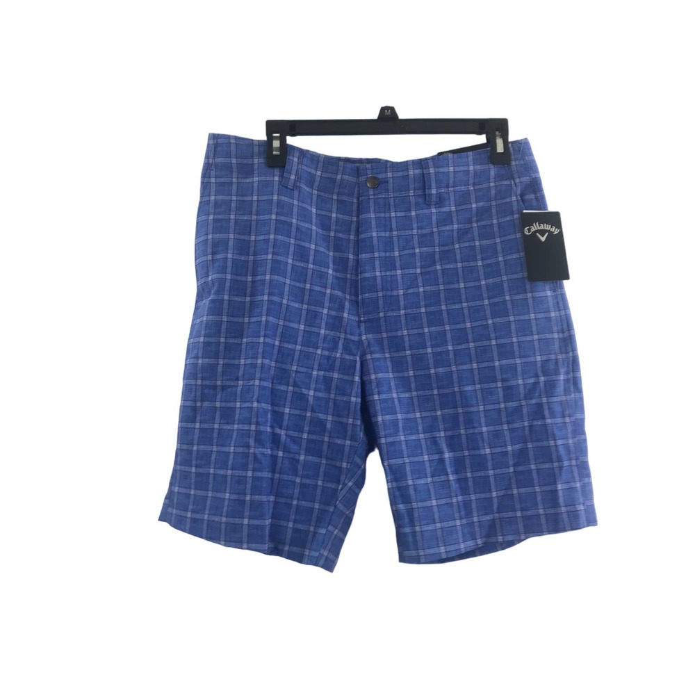 Callaway Men's light Blue Plaid Shorts Size 32 New